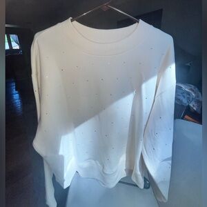 Bedazzled super comfy crew neck sweater